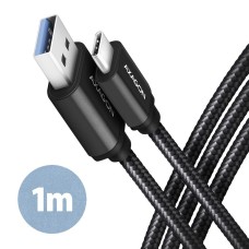Axagon BUCM3-AM10AB USB-C 3.2 Gen 1 - USB-A 1 m fekete kábel BUCM3-AM10AB Axagon BUCM3-AM10AB USB-C 3.2 Gen 1 - USB-A 1 m fekete kábel BUCM3-AM10AB