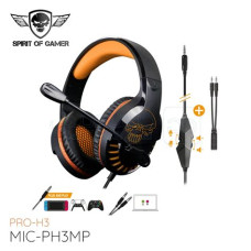 Spirit of Gamer PRO-H3 MultiPlatform fekete-narancs Headset MIC-PH3MP Spirit of Gamer PRO-H3 MultiPlatform fekete-narancs Headset MIC-PH3MP