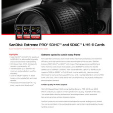 128GB Sandisk Extreme Pro SDHC UHS-II (SDSDXDK-128G-GN4IN / 121506)