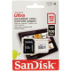 128GB microSDXC Sandisk Ultra CL10 + adapter (186560 / SDSQUNR-128G-GN3MA) 128GB microSDXC Sandisk Ultra CL10 + adapter (186560 / SDSQUNR-128G-GN3MA)