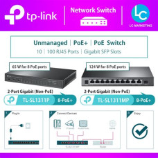 ET Sw TPLink TL-SL1311MP (8xPoE+) +2 Gigabit+1SFP TL-SL1311MP TL-SL1311MP ET Sw TPLink TL-SL1311MP (8xPoE+) +2 Gigabit+1SFP TL-SL1311MP TL-SL1311MP