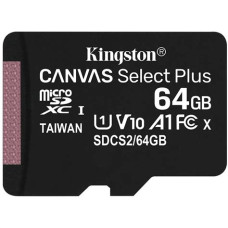 64GB microSDXC Kingston Canvas Select Plus CL10 memóriakártya 3db/cs + adapter (SDCS2/64GB-3P1A)