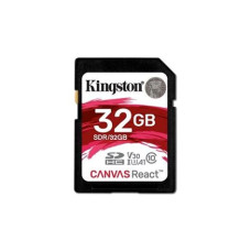Kingston 32GB SD Canvas React Plus (SDHC Class 10  UHS-II U3) (SDR2/32GB) mem&oacute;riak&aacute;rtya SDR2/32GB