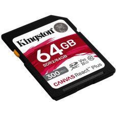 Kingston 64GB SD Canvas React Plus (SDXC Class 10  UHS-II U3) (SDR2/64GB) mem&oacute;riak&aacute;rtya SDR2/64GB