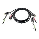 ATEN USB HDMI KVM Cable with Audio 1,8m Black 2L-7D02UH
