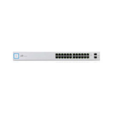 Ubiquiti UniFi Switch 24 is a fully managed Layer 2 switch with (24) Gigabit Ethernet ports and (2) Gigabit SFP ports for fiber connectivity USW-24-EU