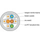 Kategória 6A, 10Giga kábel STP 4x2xAWG23 (550 MHz), LSOH halogénmentés Dca KE550HS23/1E-Dca Kategória 6A, 10Giga kábel STP 4x2xAWG23 (550 MHz), LSOH halogénmentés Dca KE550HS23/1E-Dca