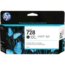 HP 728 130-ml Matte Black DesignJet Ink Cartridge 3WX25A HP 728 130-ml Matte Black DesignJet Ink Cartridge 3WX25A