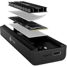 Raidsonic IB-180MC-C31 M.2 2280 PCIe NVMe / SATA3 USB3.2 Gen 2×1 C külső ház fekete IB-180MC-C31 Raidsonic IB-180MC-C31 M.2 2280 PCIe NVMe / SATA3 USB3.2 Gen 2×1 C külső ház fekete IB-180MC-C31