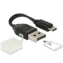 Delock Cable Micro USB OTG male> USB A male incl. Micro SD Card Reader  91709