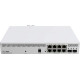 8-portos rackbe szerelhető PoE switch, 2xSFP+ 10G port, SwitchOS CSS610-8P-2S+IN