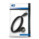 ACT AC3305 Powercord mains connector CEE 7/7 male (angled) - C13 black 2m Black AC3305 ACT AC3305 Powercord mains connector CEE 7/7 male (angled) - C13 black 2m Black AC3305