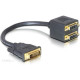 DeLock Adapter DVI-D (Dual Link) (24+1) male to 2x (Dual Link) (24+1) female 65051