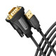AXAGON ADS-1PQ USB-A 2.0 - serial RS-232 DB9-M FTDI adapter / cable 1,5m Black ADS-1PQN