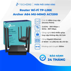 TP-Link Archer A64 AC1200 Wireless MU-MIMO WiFi Router ARCHER A64 TP-Link Archer A64 AC1200 Wireless MU-MIMO WiFi Router ARCHER A64