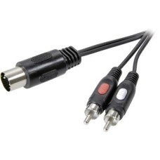 SpeaKa Professional SP-7870640 DIN csatlakoz&oacute; / RCA Audio Csatlakoz&oacute;k&aacute;bel [1x Di&oacute;da dug&oacute;, 5 p&oacute;lus&uacute; (DIN) - 2x RCA dug&oacute;]