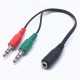BLACKBIRD Átalakító Headset Stereo jack 1x 3.5mm 4 pin female to 2x 3.5mm 3 pin male (CTIA) BH1262 BLACKBIRD Átalakító Headset Stereo jack 1x 3.5mm 4 pin female to 2x 3.5mm 3 pin male (CTIA) BH1262