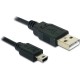 DELOCK kábel USB 2.0 Type-A male > USB 2.0 Mini-B male 1m fekete 82273 DELOCK kábel USB 2.0 Type-A male > USB 2.0 Mini-B male 1m fekete 82273