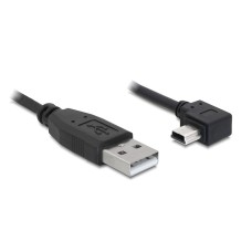 DELOCK k&aacute;bel USB 2.0 Type-A male > USB Mini-B male 90 fokos 2m 82682