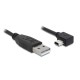 DELOCK kábel USB 2.0 Type-A male > USB Mini-B male 90 fokos 2m 82682 DELOCK kábel USB 2.0 Type-A male > USB Mini-B male 90 fokos 2m 82682