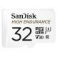 SANDISK 183565, MICRO SDHC KÁRTYA HIGH ENDURANCE 32GB, 100 MB/S, C10, U3, V30 00183565